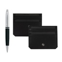 Cross Calais™ Ballpoint Pen with Leather Cardholder - Black