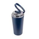 MARBELLA - Hans Larsen Double Wall Tumbler with Sip Lid 600 ml - Navy Blue
