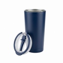 MARBELLA - Hans Larsen Double Wall Tumbler with Sip Lid 600 ml - Navy Blue