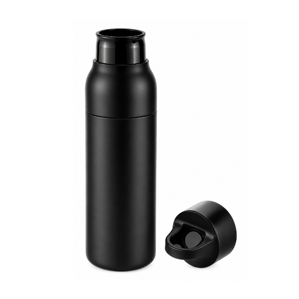 RHODES - Hans Larsen Double Wall Bottle with Push Lid  550 ml - Black