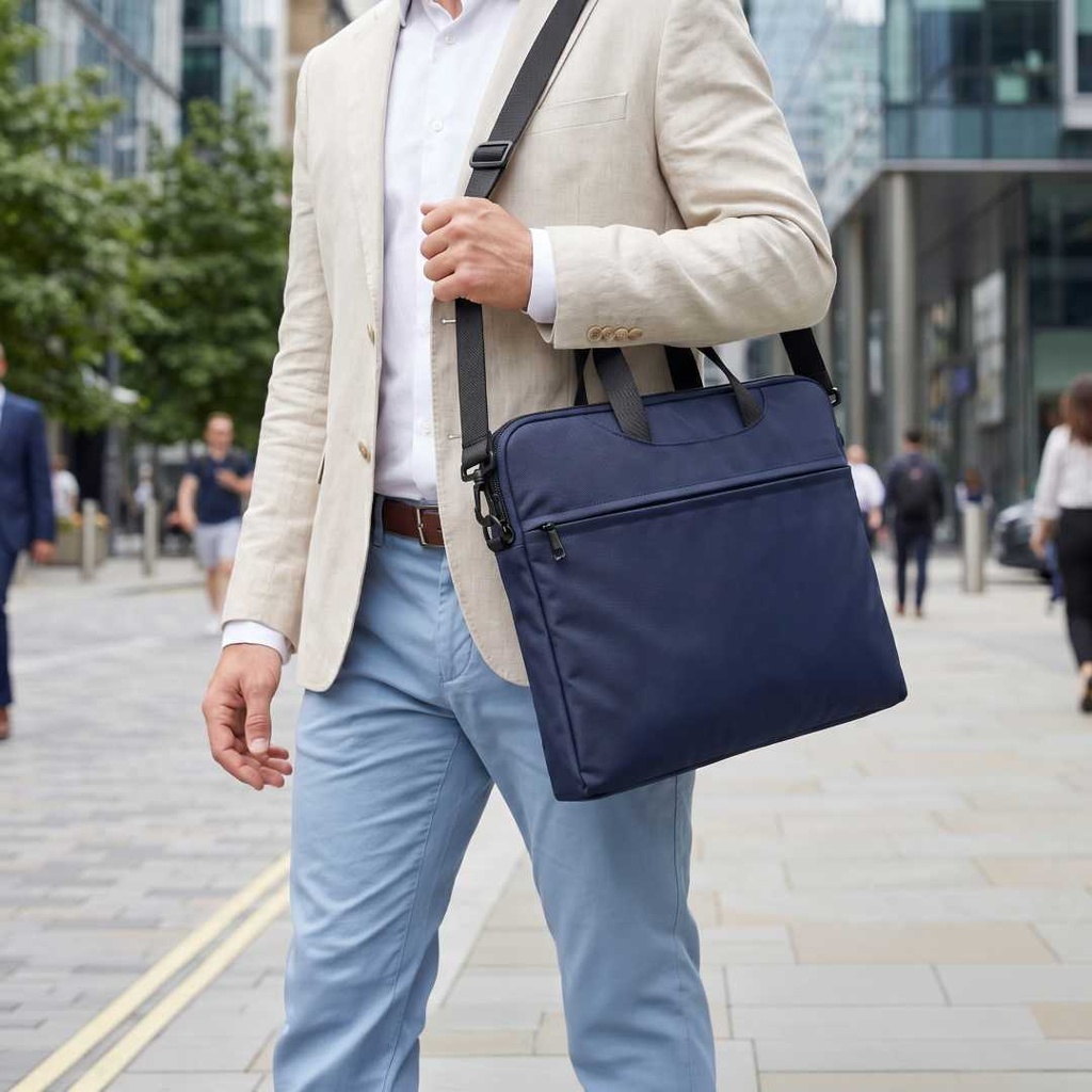 EDMONTON - Giftology 15" Laptop Bag - Navy Blue