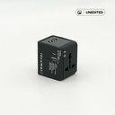 SERRI AC - Giftology Travel Adapter with Type C Compatibility - Black 