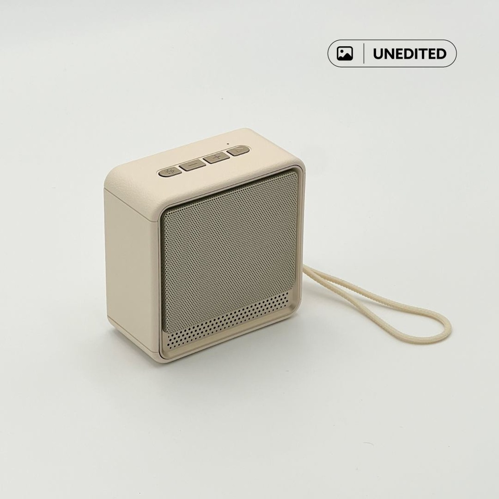 FELIX - @memorii Portable Wireless Speaker - Beige / Gold 