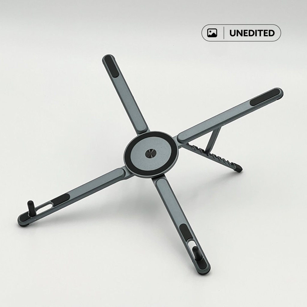 ALBA - @memorii All in One Aluminium Laptop Stand - Grey 