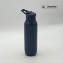 TOLEDO - Hans Larsen Double Wall Bottle with Straw  600 ml - Navy Blue