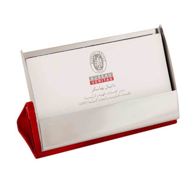 Giftology Pocket Cardholder & Desk Stand – Red
