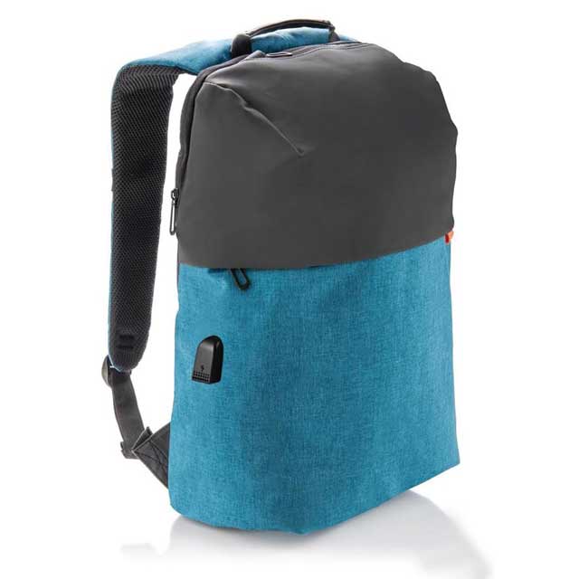 Santhome Fashnove Smart USB Backpack Blue