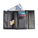 SERRIOA Real Leather Ladies Wallets Black