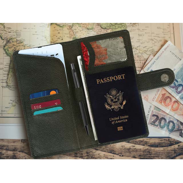 TORREON - SANTHOME Travel Wallet in Genuine Leather (Anti-microbial ...