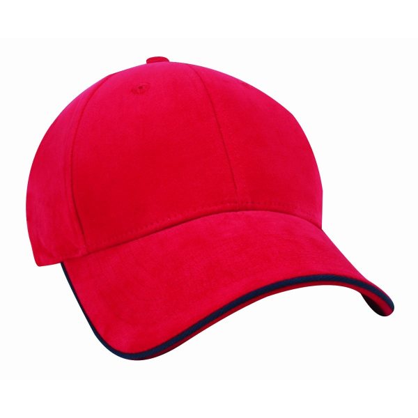 Santhome Nu-Fit® Performance Stretch-Fitted Cap - Red / Black