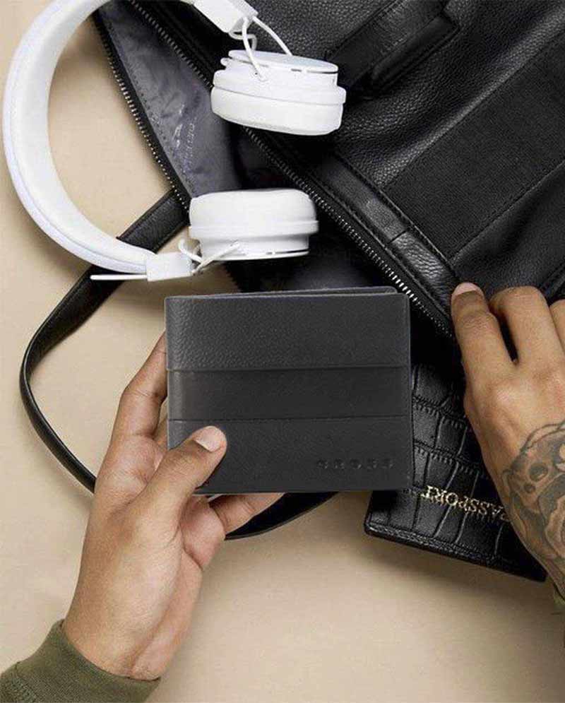 CROSS Chester Bi-Fold Leather Wallet with Coin Pocket