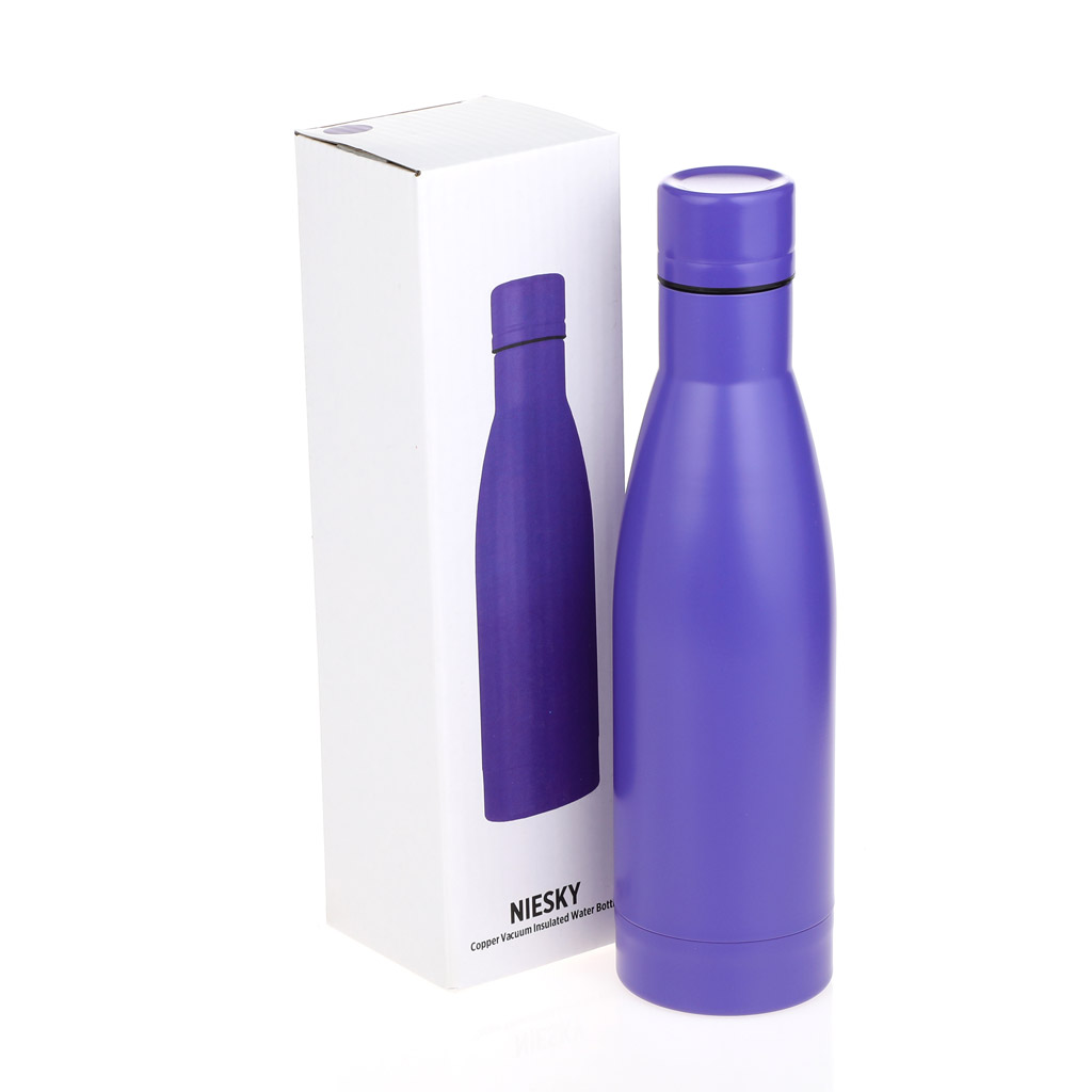 NIESKY - Copper Vacuum Insulated Double Wall Water Bottle - Purple