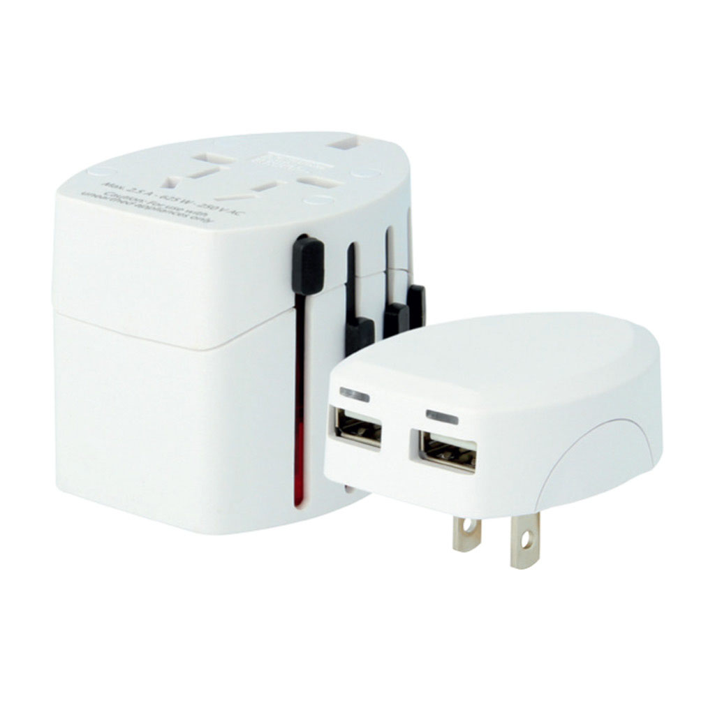 SKROSS EVO Compact World Travel Adapter with dual USB