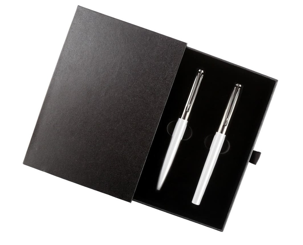 NORA - Gift Set of Roller and Ball Pen - White