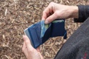 VATRA - c-secure PU RFID Card Holder Cum Wallet Navy Blue