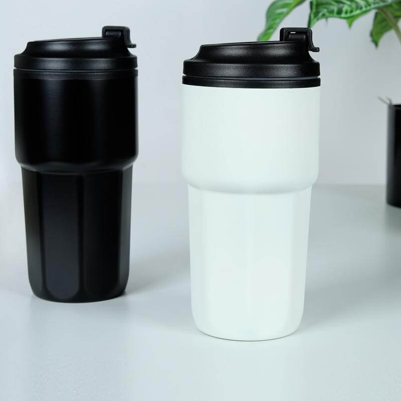 KAVALA - Giftology Steel/PP Double Wall Travel Mug 500ml - Black