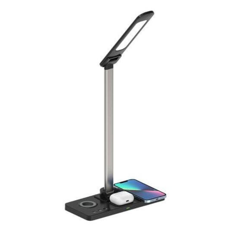 VELES - @memorii 3 in 1 Wireless Charger with Desk Lamp - Black