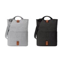 LORETTO - SANTHOME 2-in-1 Messenger & Tote Bag - Black