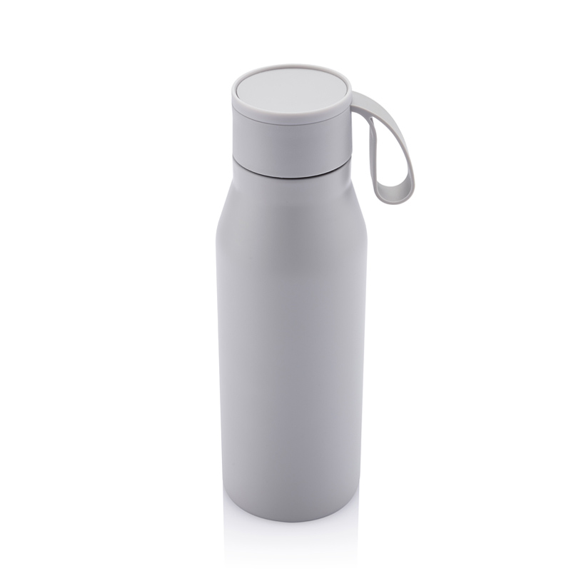 R-NEBRA - CHANGE Collection Recycled Stainless Steel Vacuum Bottle with Loop - Grey