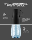 R-NEBRA - CHANGE Collection Recycled Stainless Steel Vacuum Bottle - Black