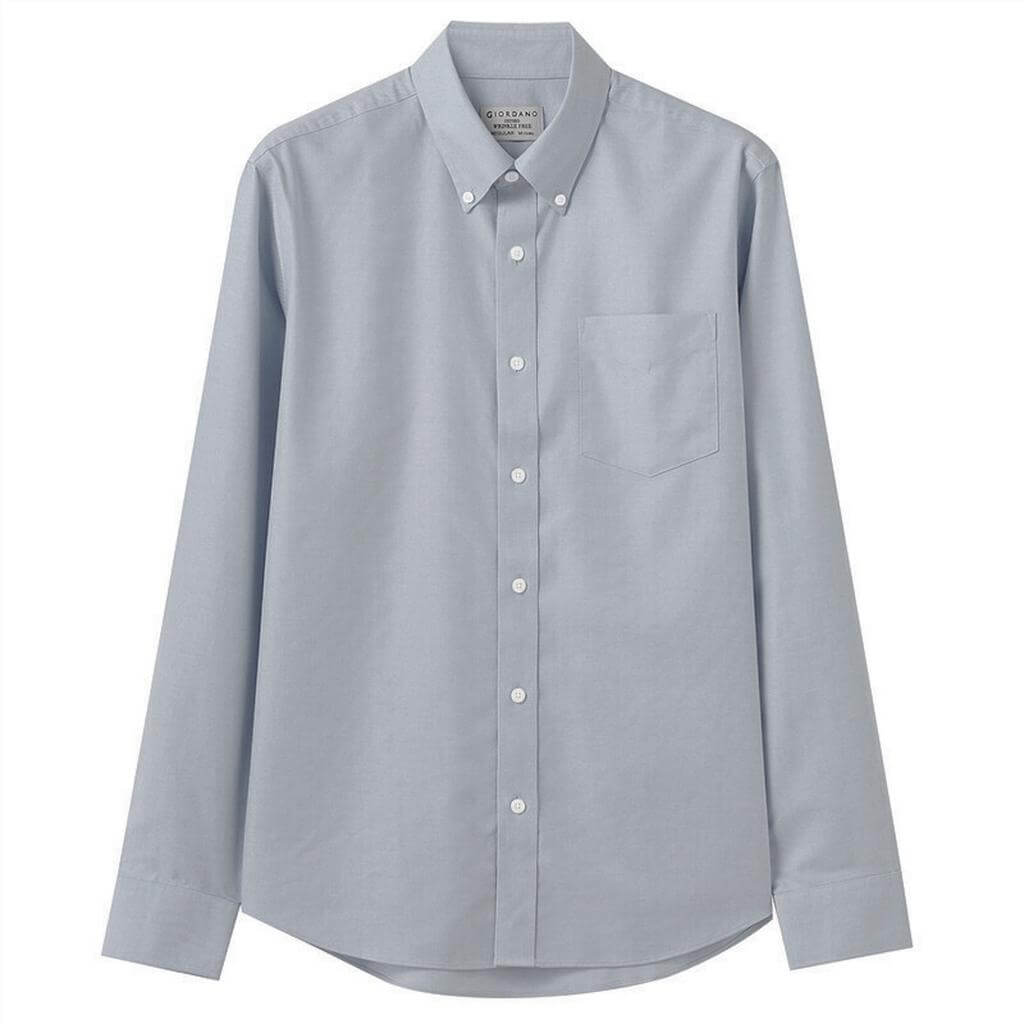 GIORDANO - Full Sleeve Men's Formal Shirt ( XX-Large Grey)