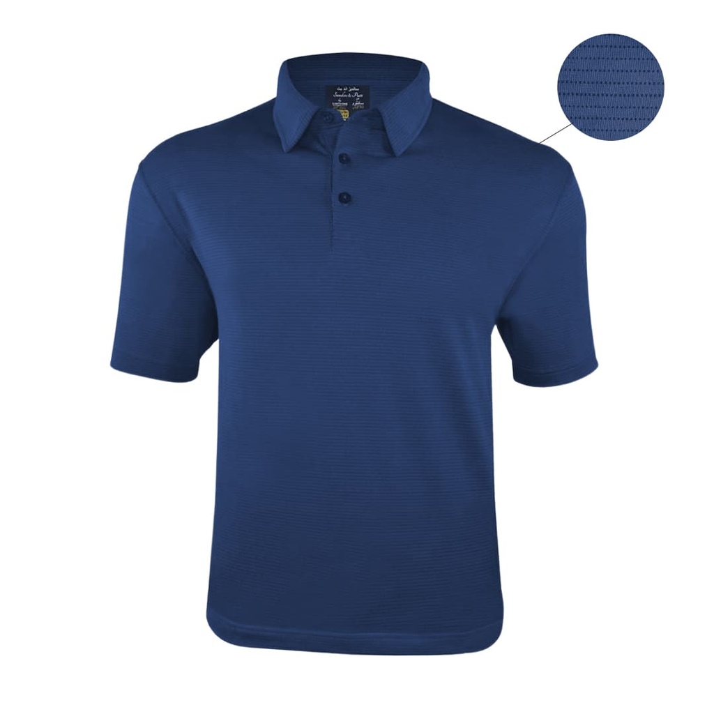 Sandies & Putt - Santhome Men's Golf Polo with UV Protection ( Small Navy Blue)