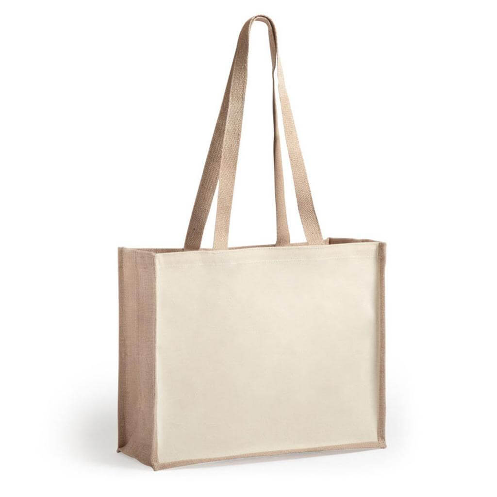 JINOU - Jute Bag with Two-Sided Canvas