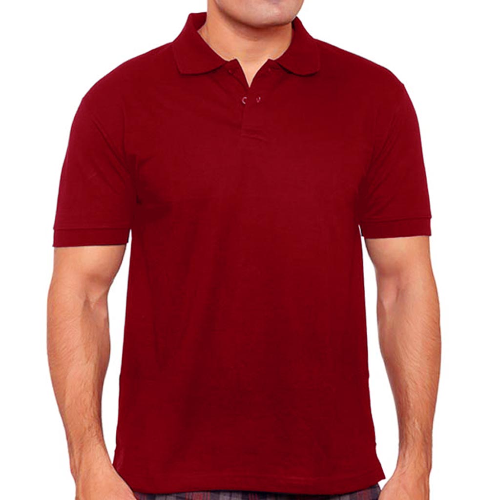 BDNC - SANTHOME Polo Shirt with UV protection ( Small Maroon)