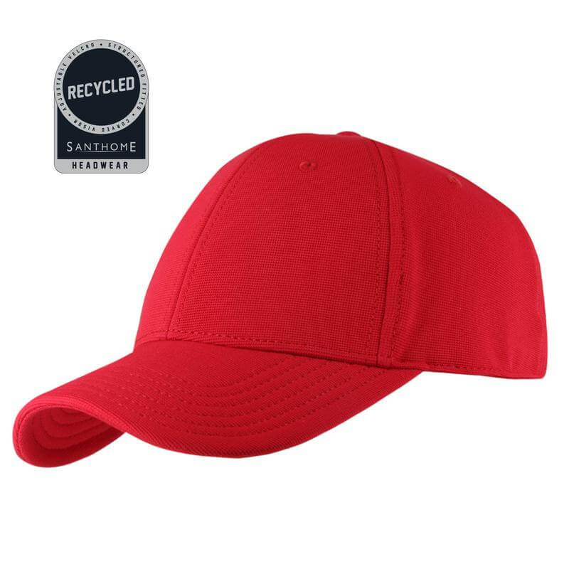 Santhome Recycled 6 Panel Adjustable Cap - Red - view 1 of 5