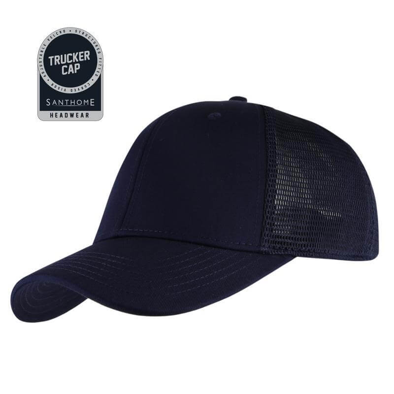 Santhome 6 Panel Trucker Cap - Navy Blue - view 1 of 4