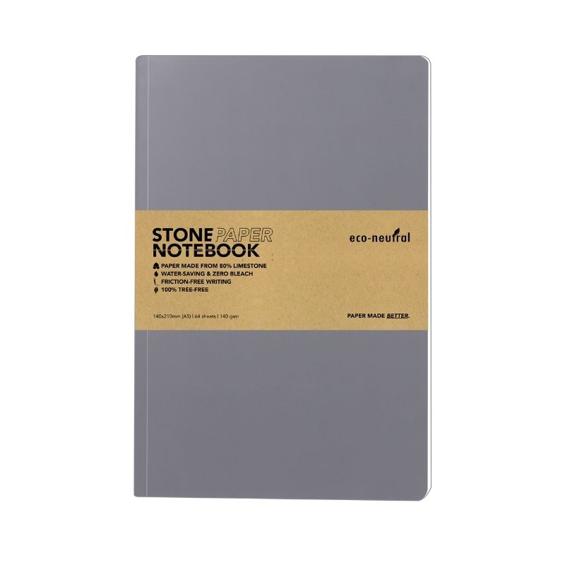 NEYA - eco-neutral Stone Paper Tree-Free Notebook - Grey
