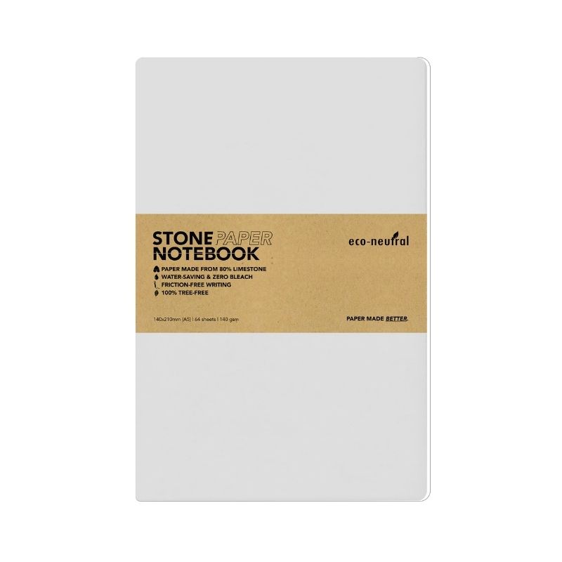 NEYA - eco-neutral Stone Paper Tree-Free Notebook - White