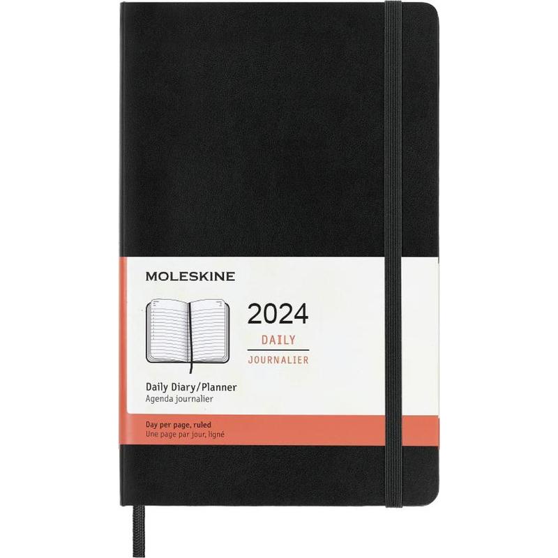 Moleskine 2024 Daily 12M Planner - Soft Cover - Large