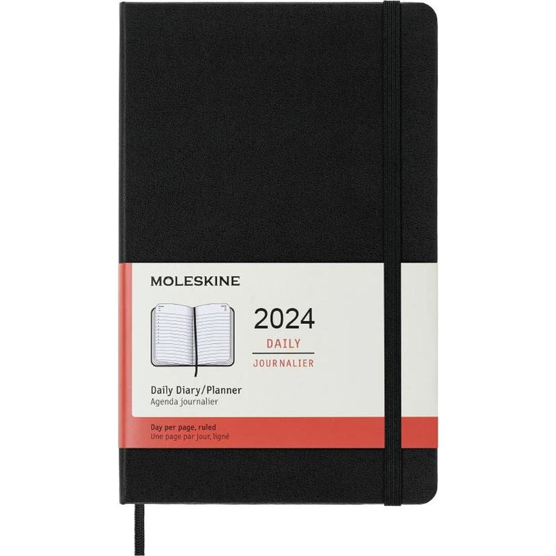 Moleskine 2024 Daily 12M Planner - Hard Cover - Large