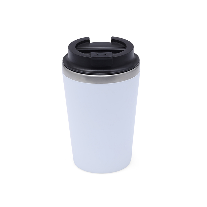 MOSS - Giftology Steel/PP Double Wall Tumbler - 350ml - White
