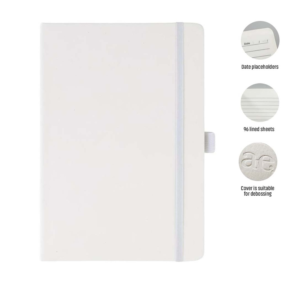 Giftology A5 PU Notebook with Pen Loop - White - view 1 of 5