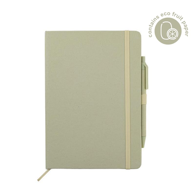 أبولا - محايد بيئيًا - A5 Hard Cover Notebook & Pen مجموعة - الكيوي ورقة