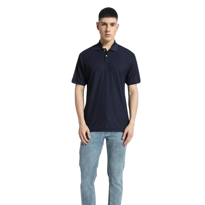 Santhome TERRA - Recycled Polo Shirt ( Medium Navy Blue)