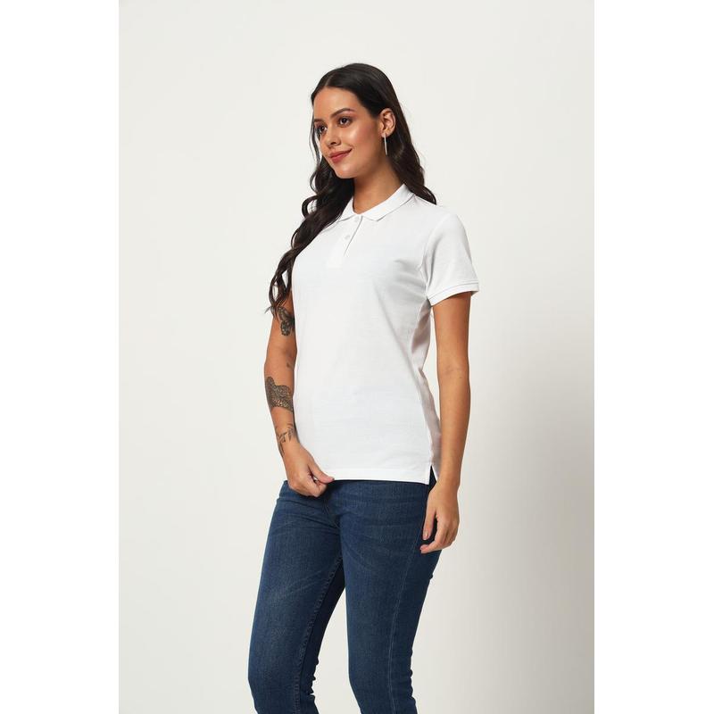 Santhome PRO EARTH (Womens) - The Fully Recycled Polo Shirt ( White Medium)