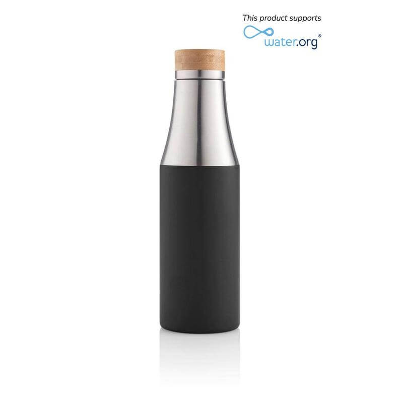 R-BREDA – CHANGE Collection Recycled Insulated Water Bottle – Black