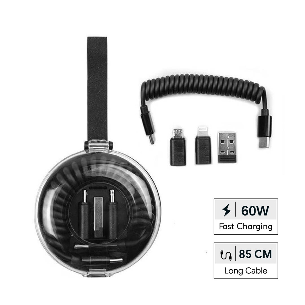 Giftology Curled Cable & Adapter Kit
