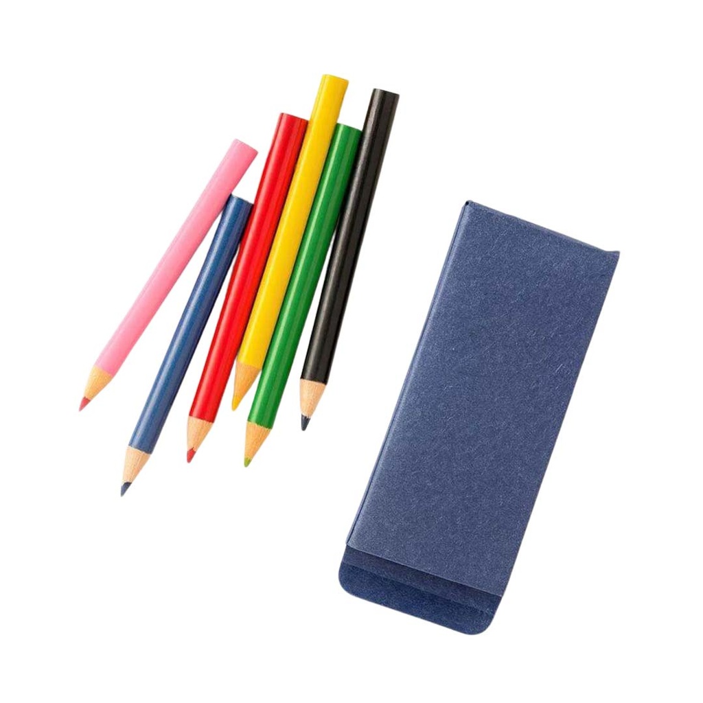 ORBE - Giftology مجموعة من أقلام ملونة 6pcs في صندوق ورق الدينيم