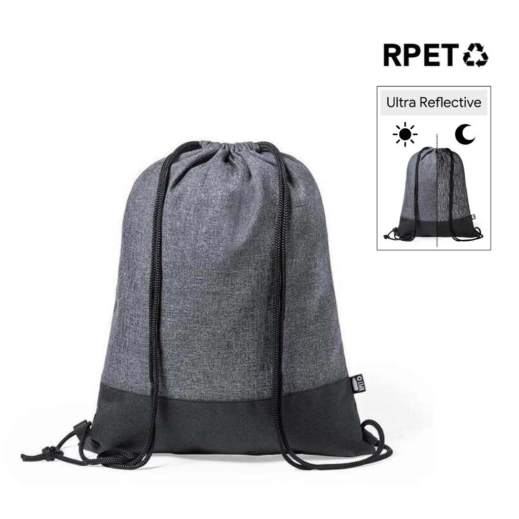 MODRA - Giftology Reflective RPET Drawstring Bag