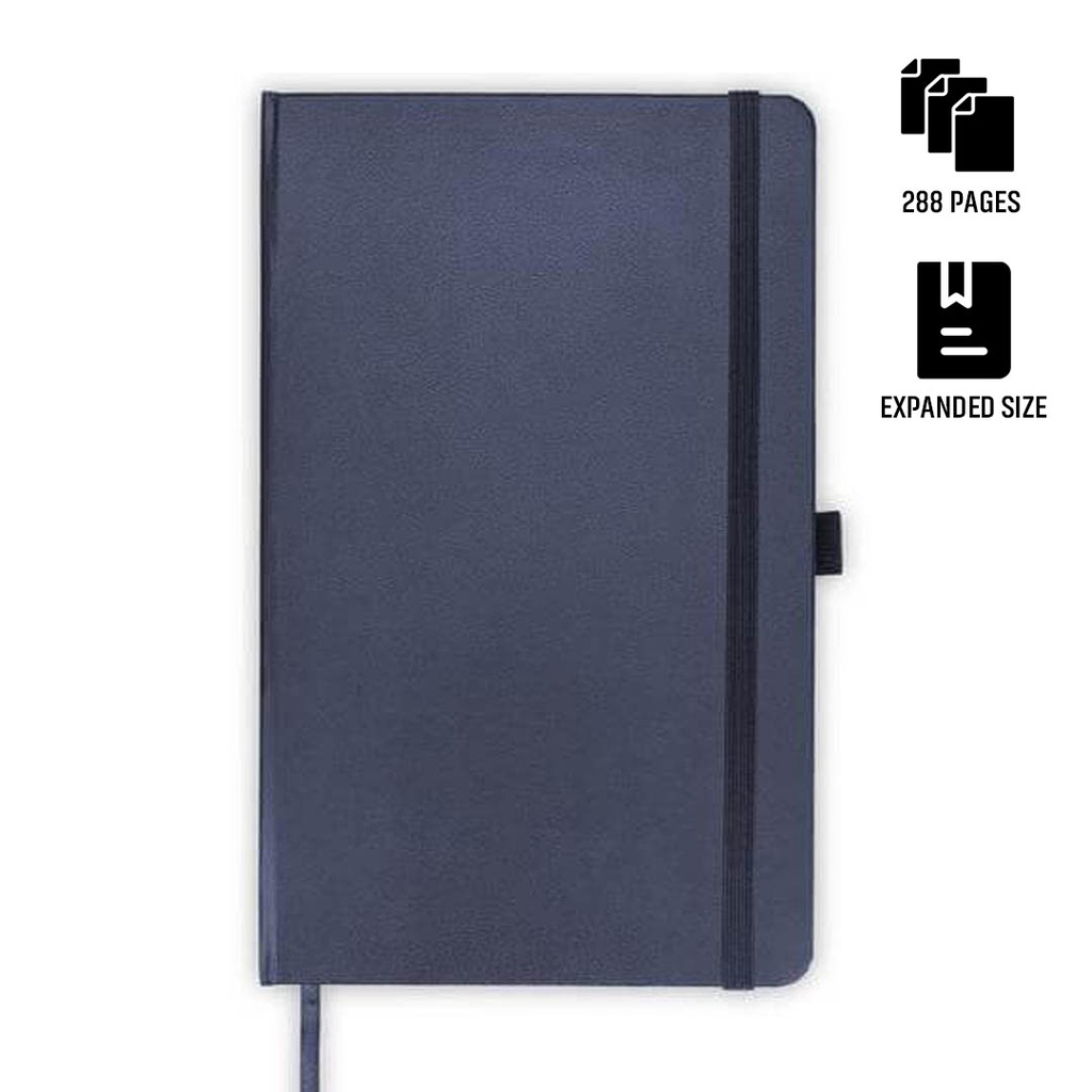 BARON - Santhome Expanded A5 Hard Cover Notebook - Navy Blue