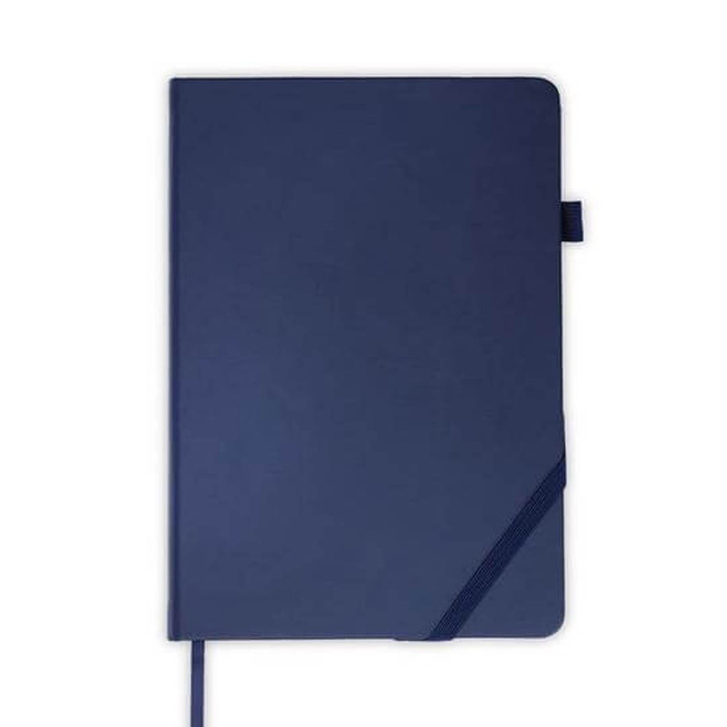 Santhome A5 PU Hard Cover Notebook with Pen Loop - Navy Blue - view 1 of 5