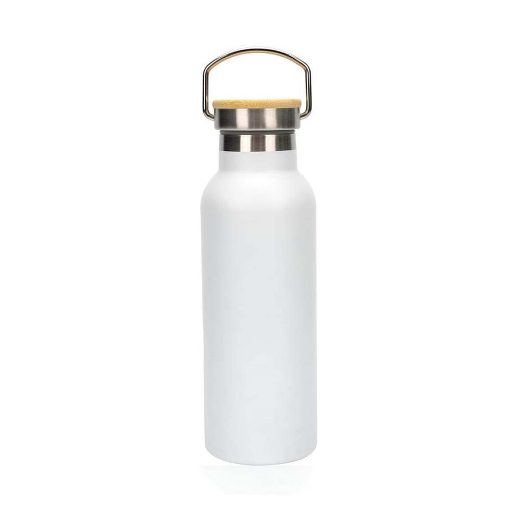 ALMERIA - Giftology Double Wall Stainless Steel Bottle 500ml - White