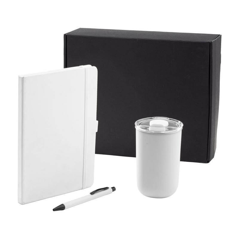 Giftology Set of Tumbler, A5 Notebook and Pen - White - view 1 of 9