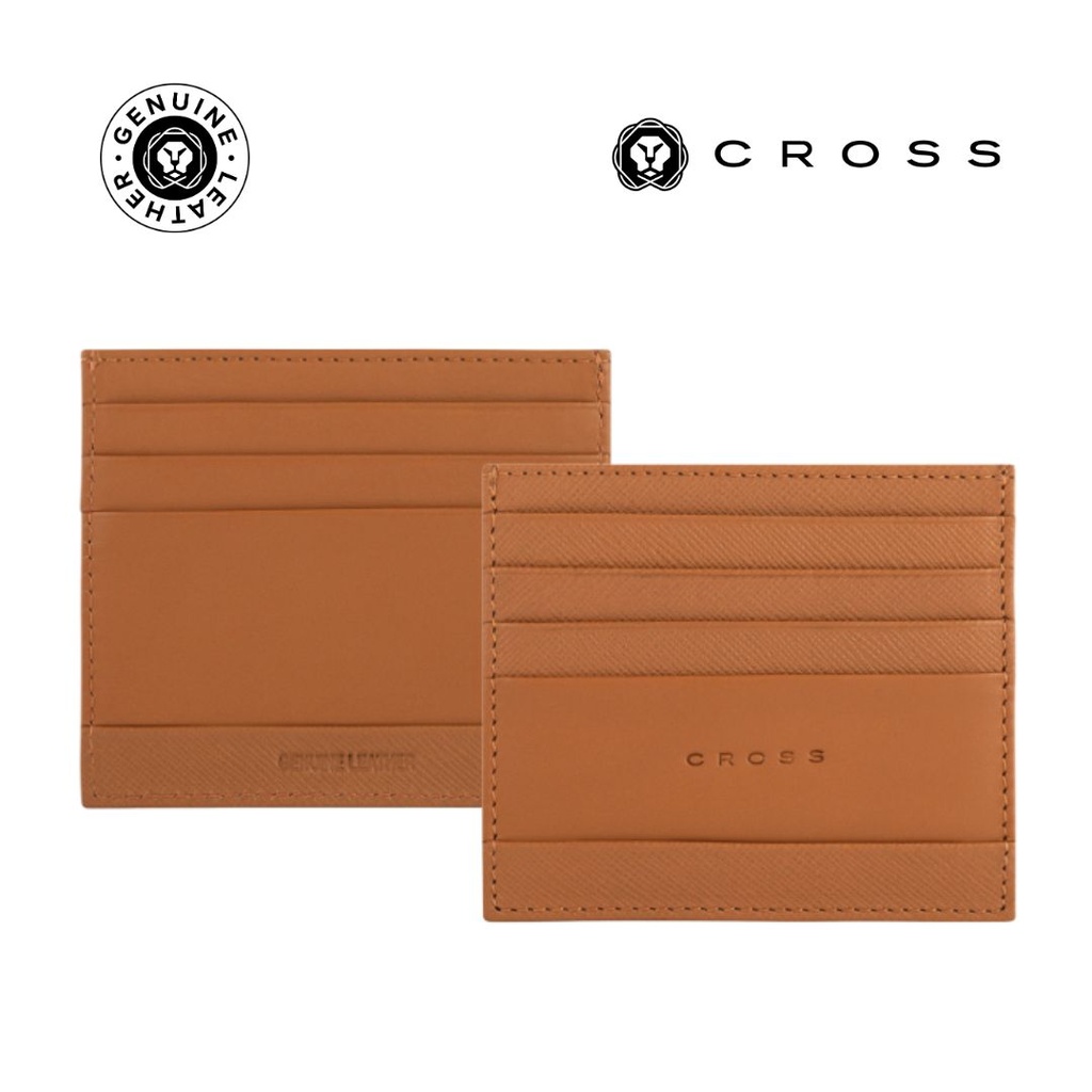 CROSS Saffiano Leather 6CC Card Holder - Mocha