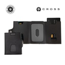 CROSS Soft Grain Leather 6CC Trifold Compact Wallet - Black