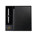 Cross Click™ Chrome Ballpoint Pen with Classic Black Journal Gift Set